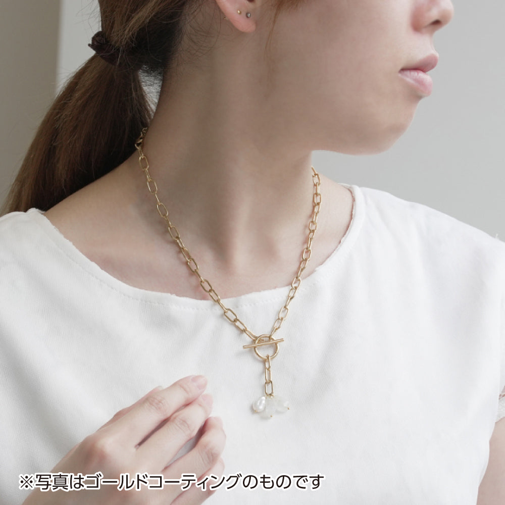 SV925 アクアマリン パール ネックレス