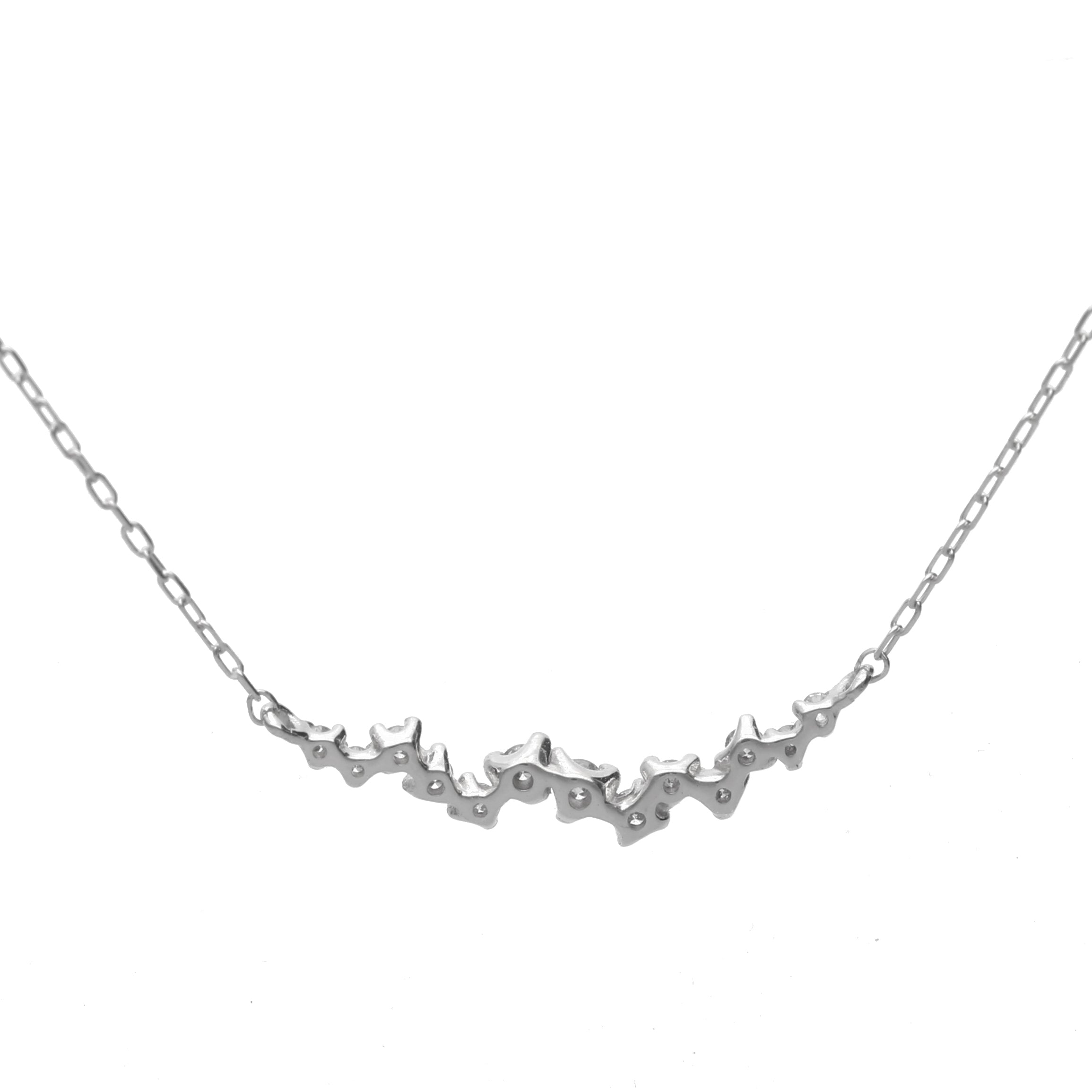K10 ホワイトゴールド/イエローゴールド ダイヤモンド ネックレス0.1ct