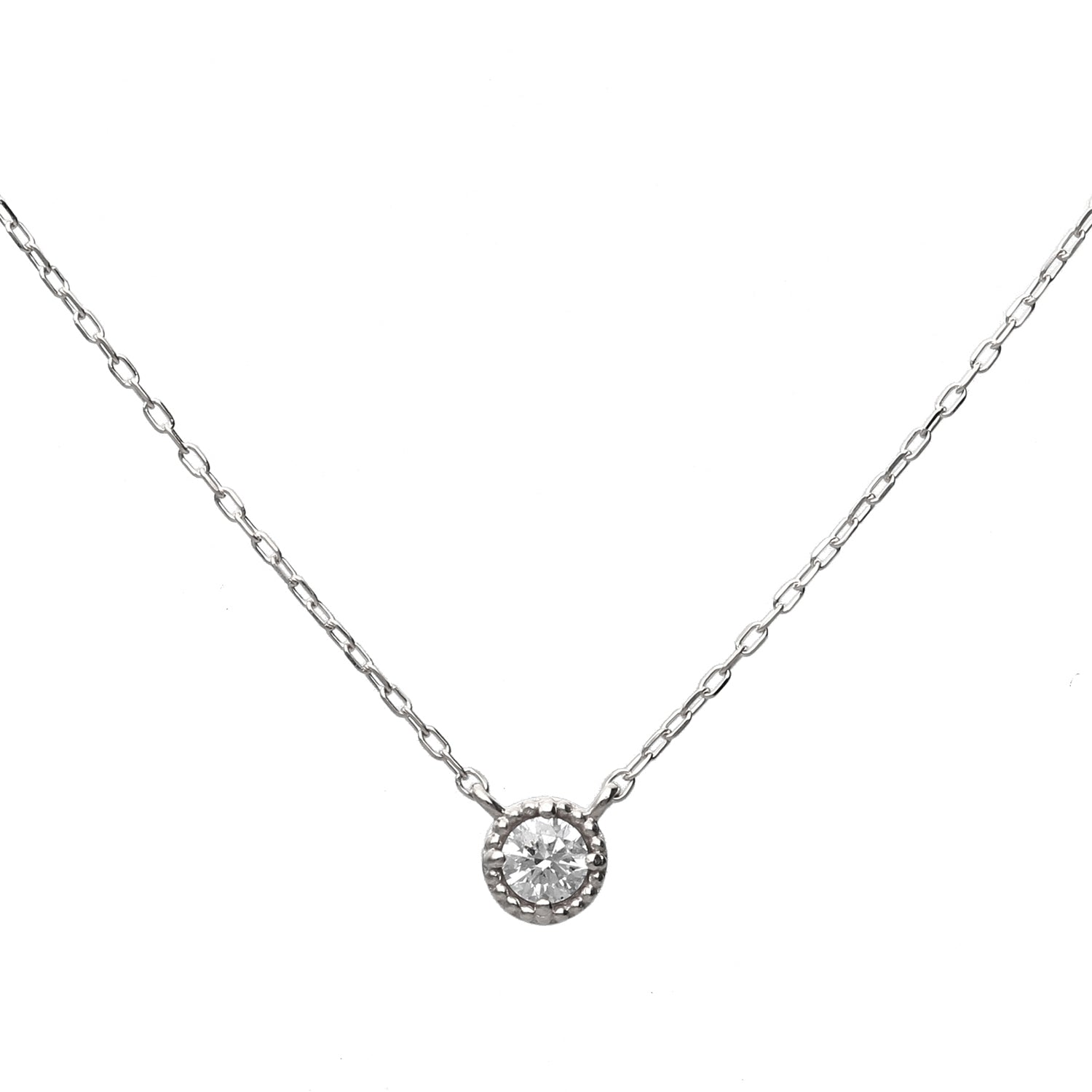 K10 イエローゴールド/ホワイトゴールド/ピンクゴールド ダイヤモンド ネックレス0.1ct