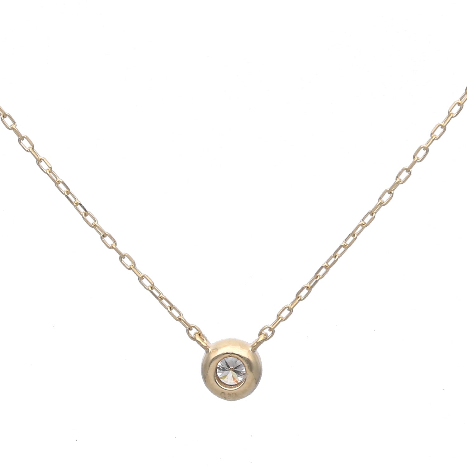 K10 イエローゴールド/ホワイトゴールド/ピンクゴールド ダイヤモンド ネックレス0.1ct