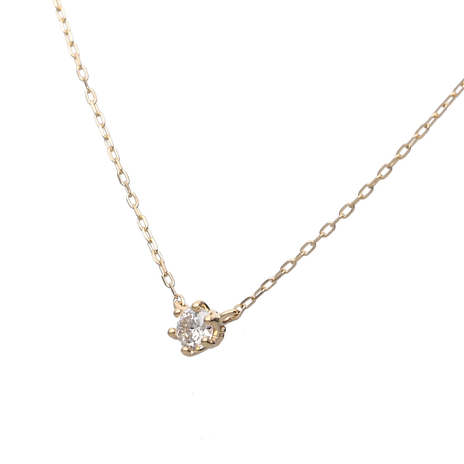 K10 イエローゴールド/ピンクゴールド/ホワイトゴールド ダイヤモンド ネックレス0.1ct