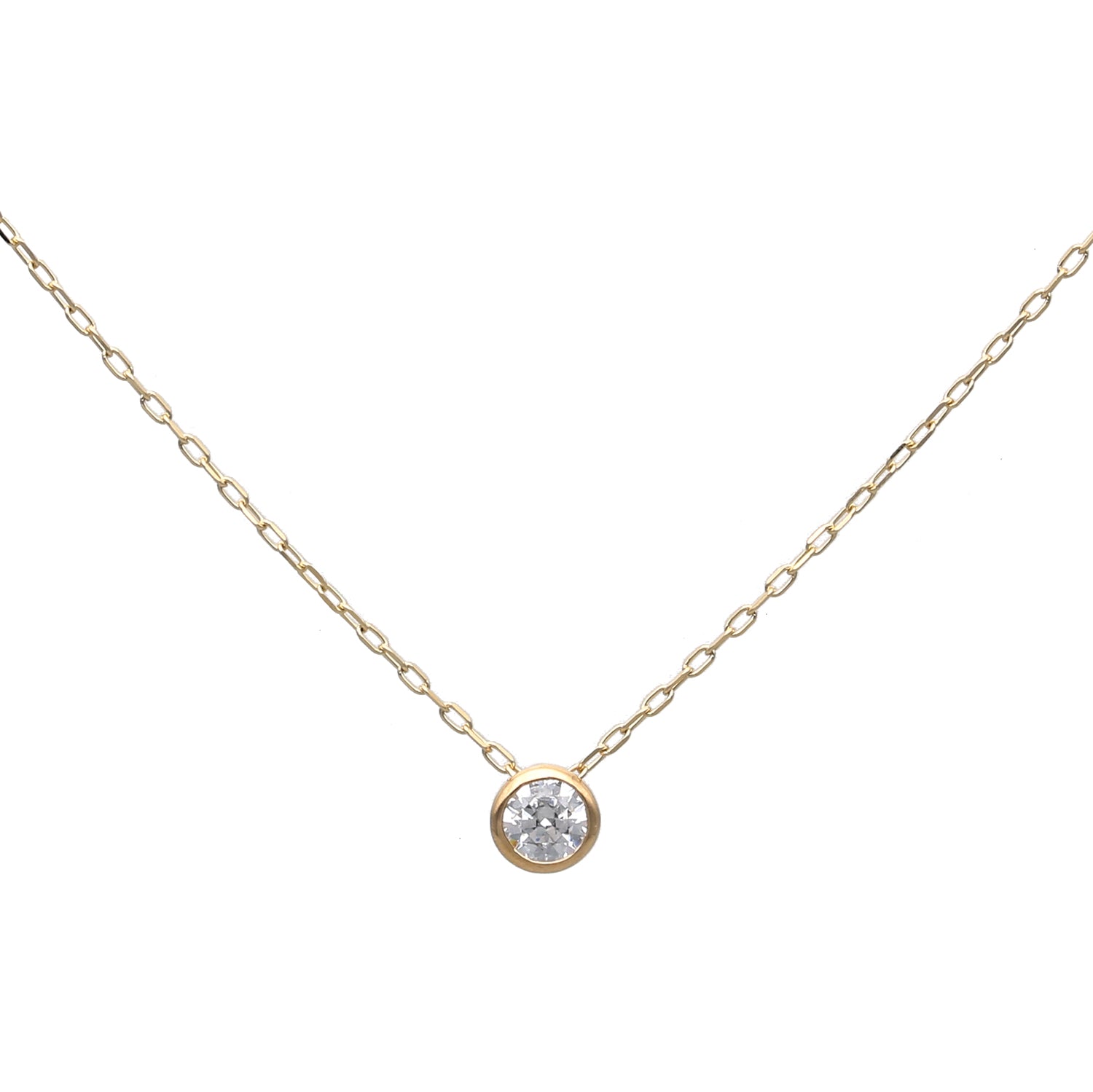 K10 イエローゴールド/ピンクゴールド/ホワイトゴールド ダイヤモンド ネックレス0.1ct