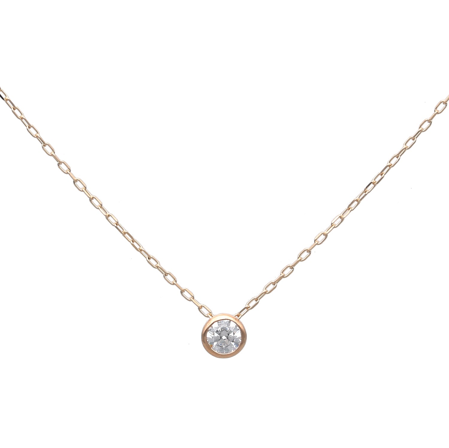 K10 イエローゴールド/ピンクゴールド/ホワイトゴールド ダイヤモンド ネックレス0.1ct