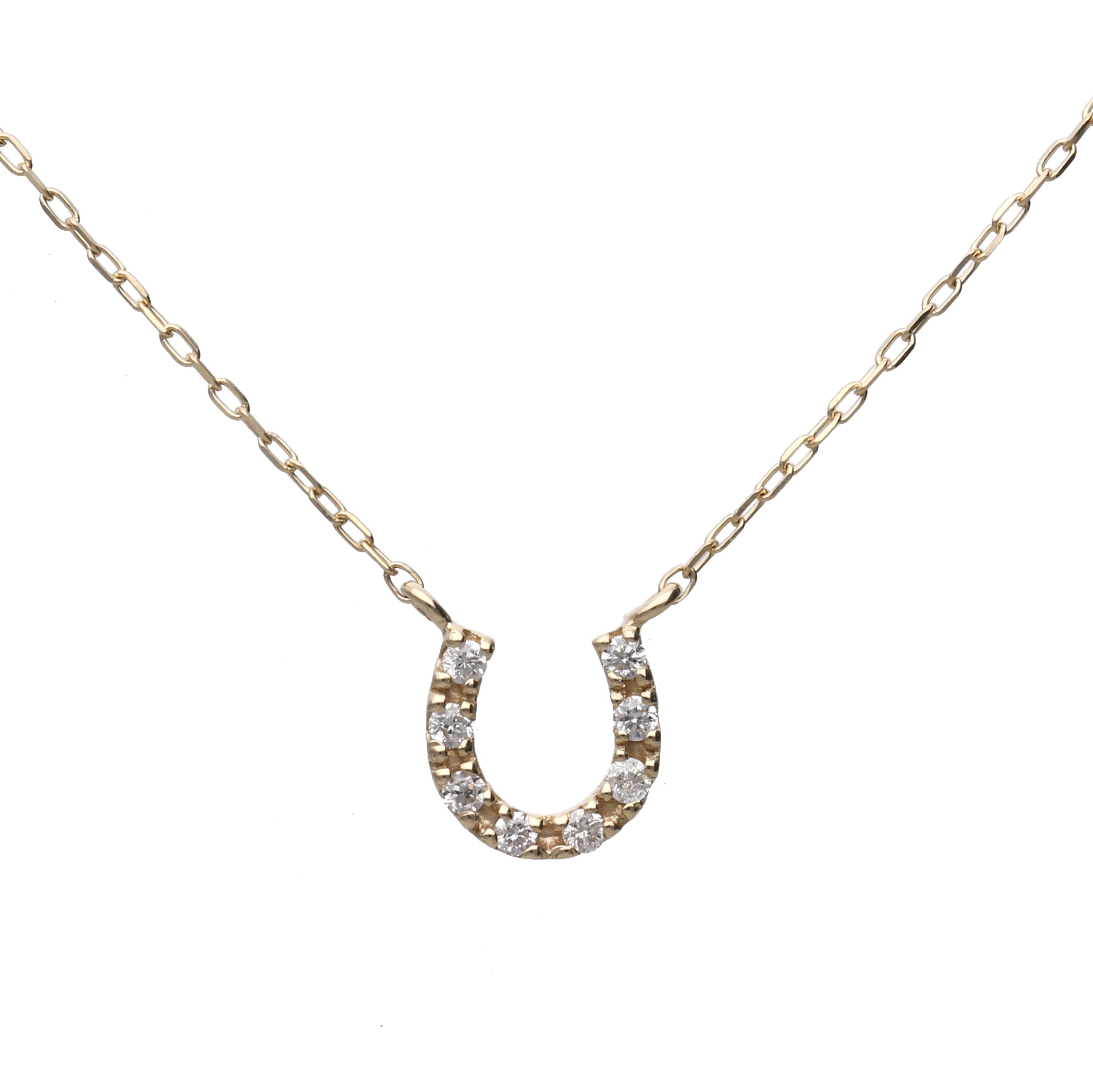 K10 ホースシューダイヤモンド0.05ct ネックレス