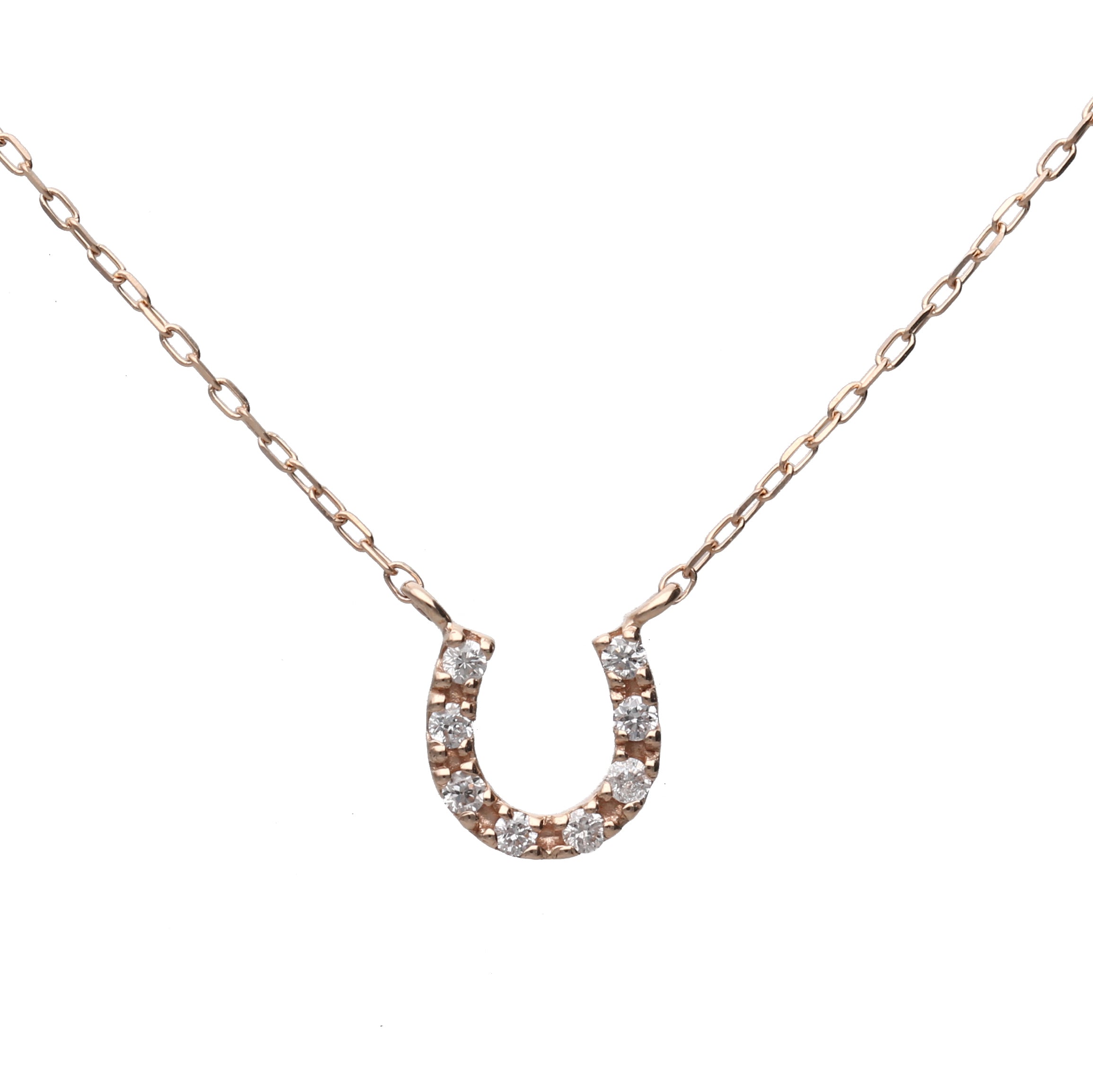 K10 ホースシューダイヤモンド0.05ct ネックレス