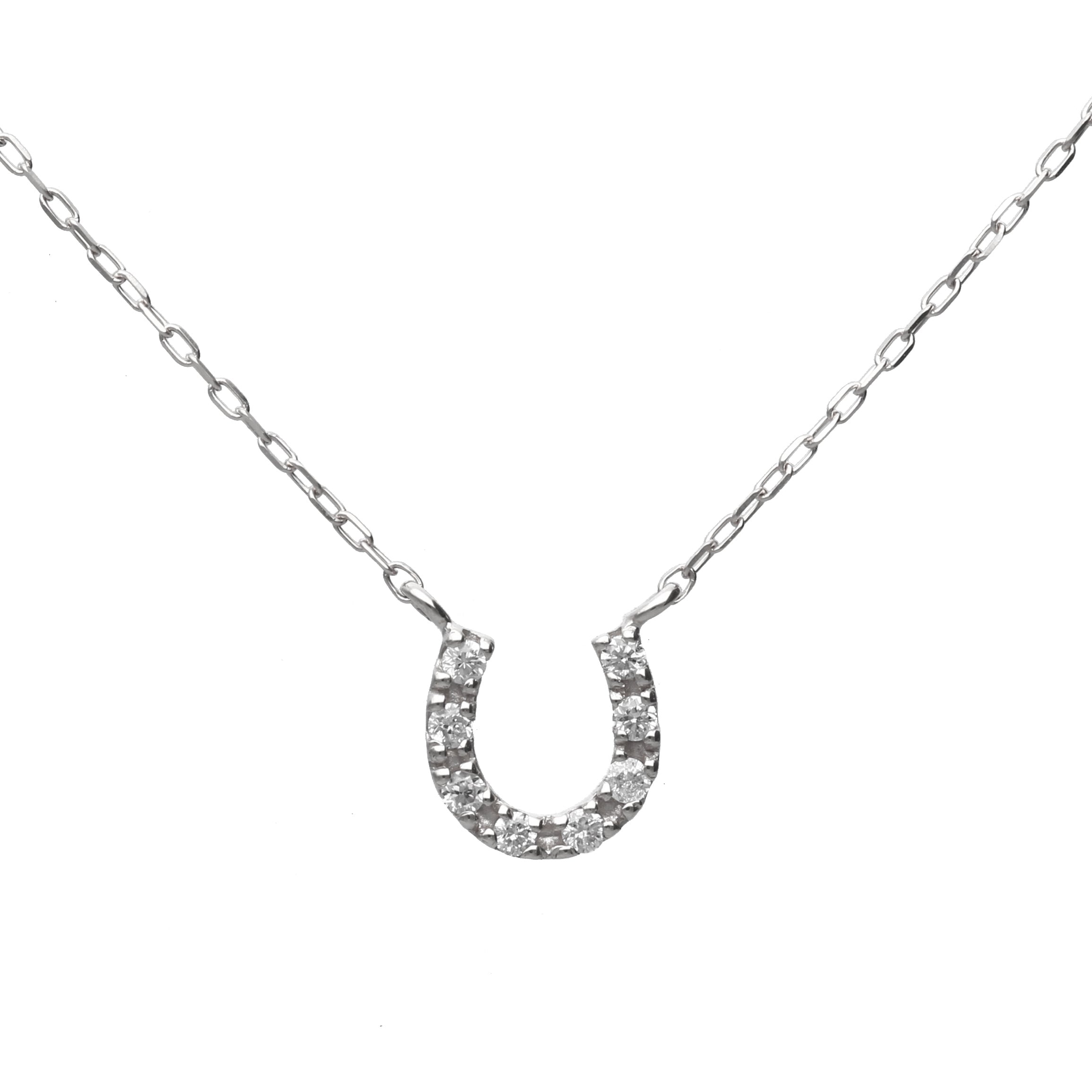 K10 ホースシューダイヤモンド0.05ct ネックレス