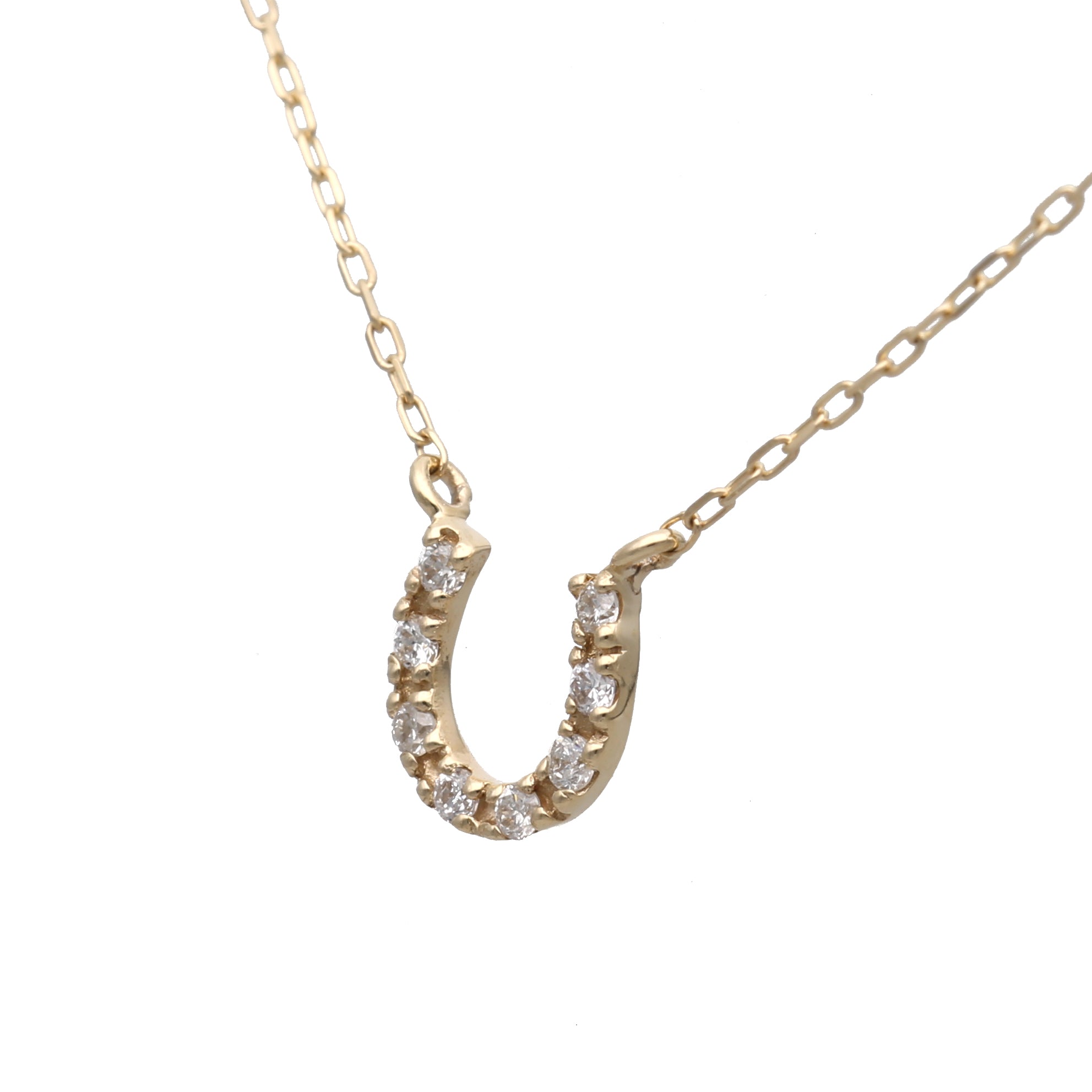 K10 ホースシューダイヤモンド0.05ct ネックレス