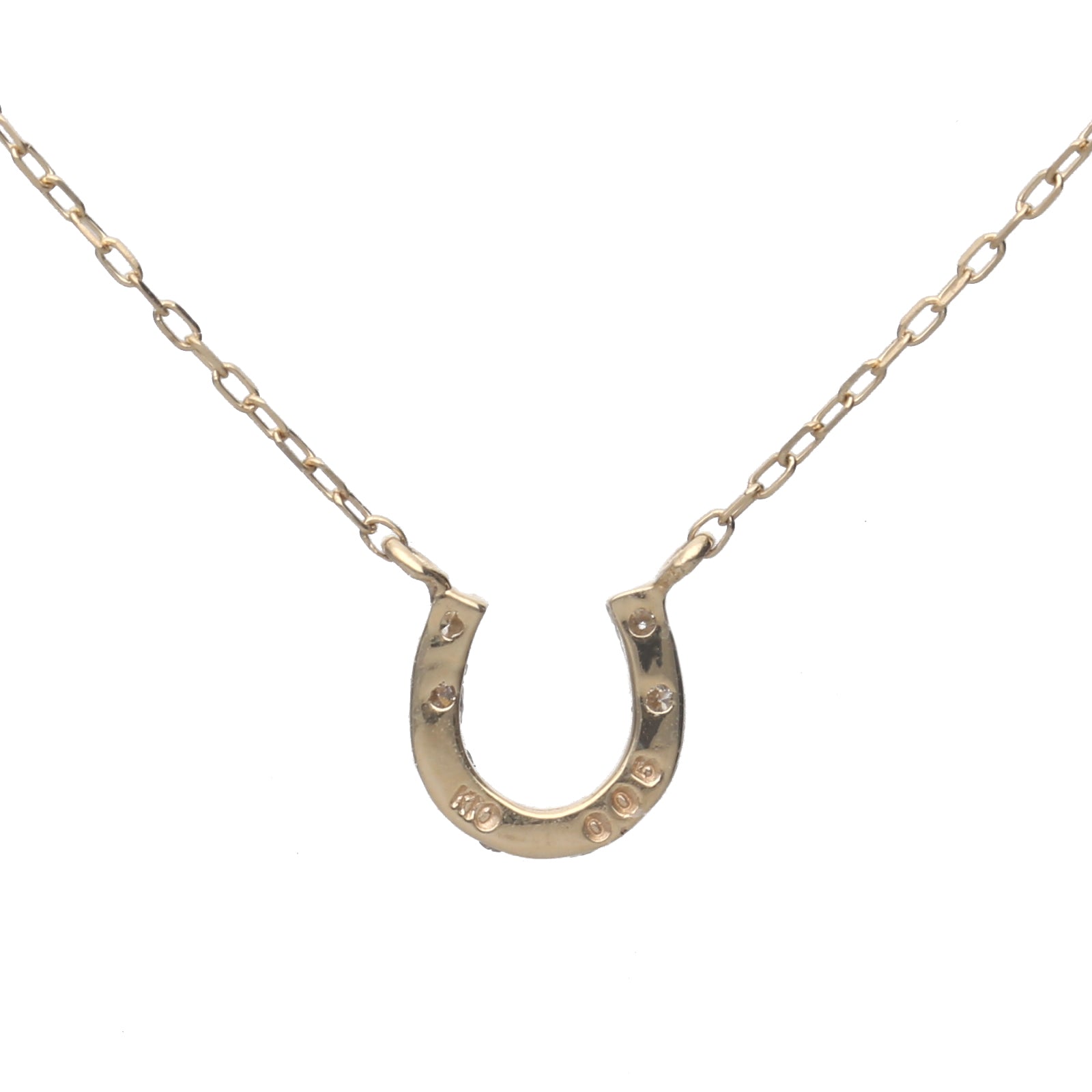 K10 ホースシューダイヤモンド0.05ct ネックレス